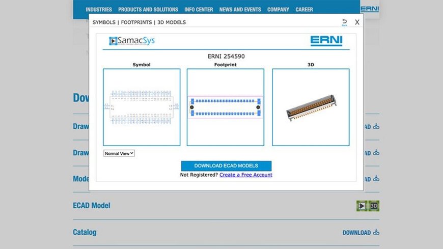 ERNI stellt seinen Kunden über die Supplyframe Plattform komplettierte Produktdaten zur Verfügung